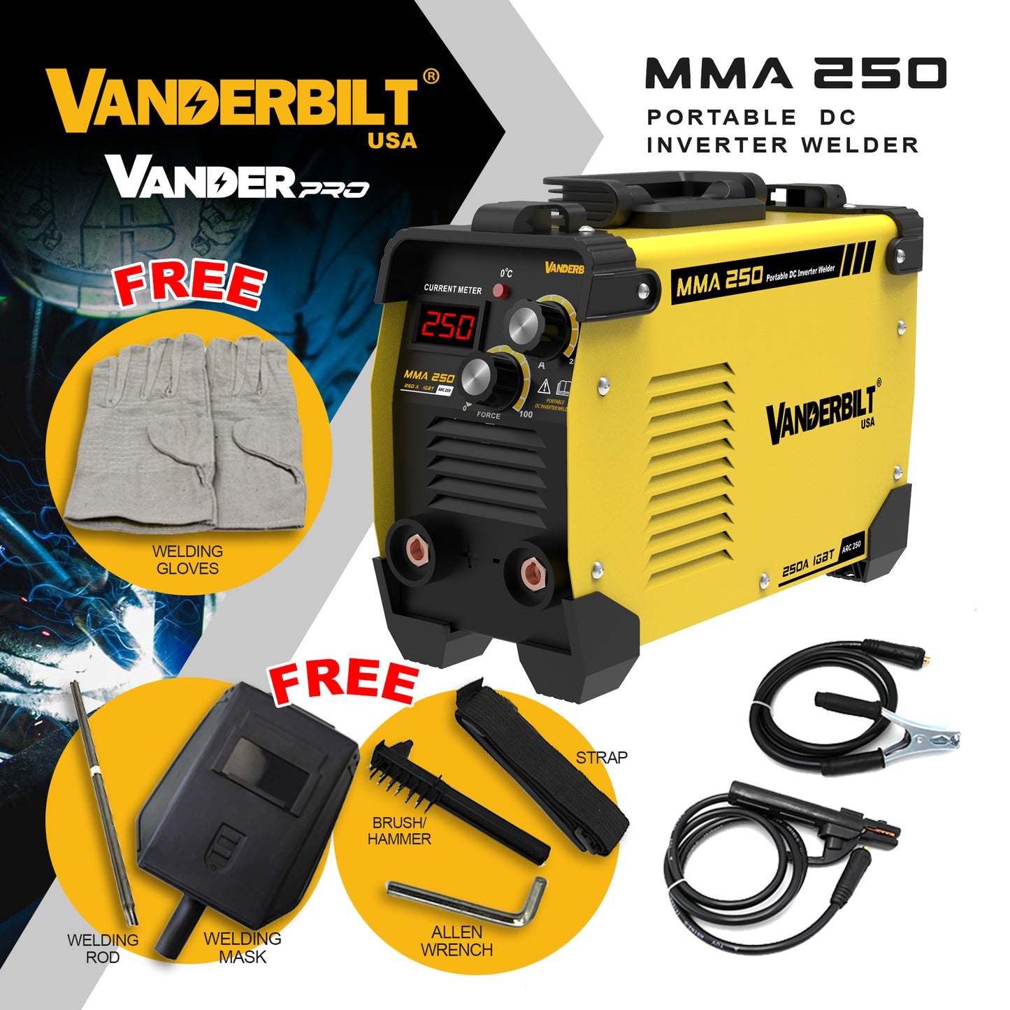 MMA 250 IGBT Inverter Welding Machine Portable