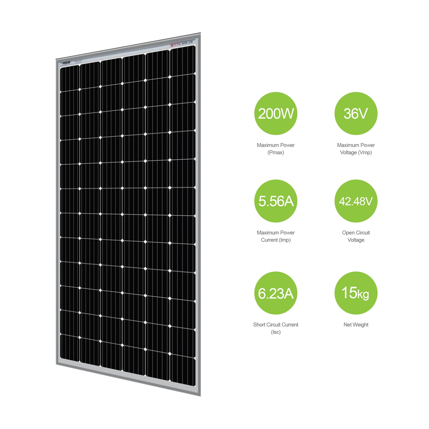 200W - 36V VanderPro Solar Panel