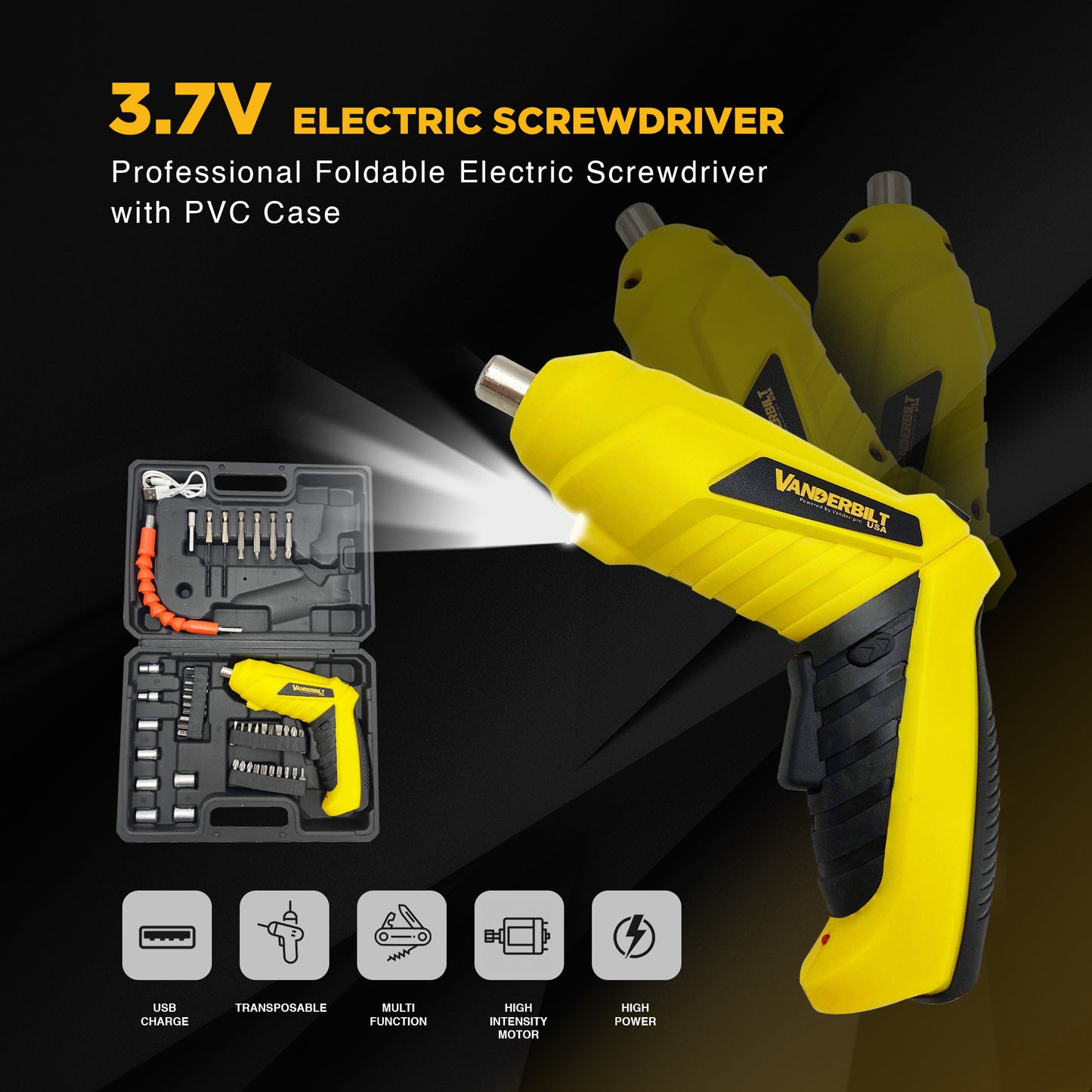 Cordless Screwdriver 4V 1300mAh 47 in1 Electric Screwdriver Set