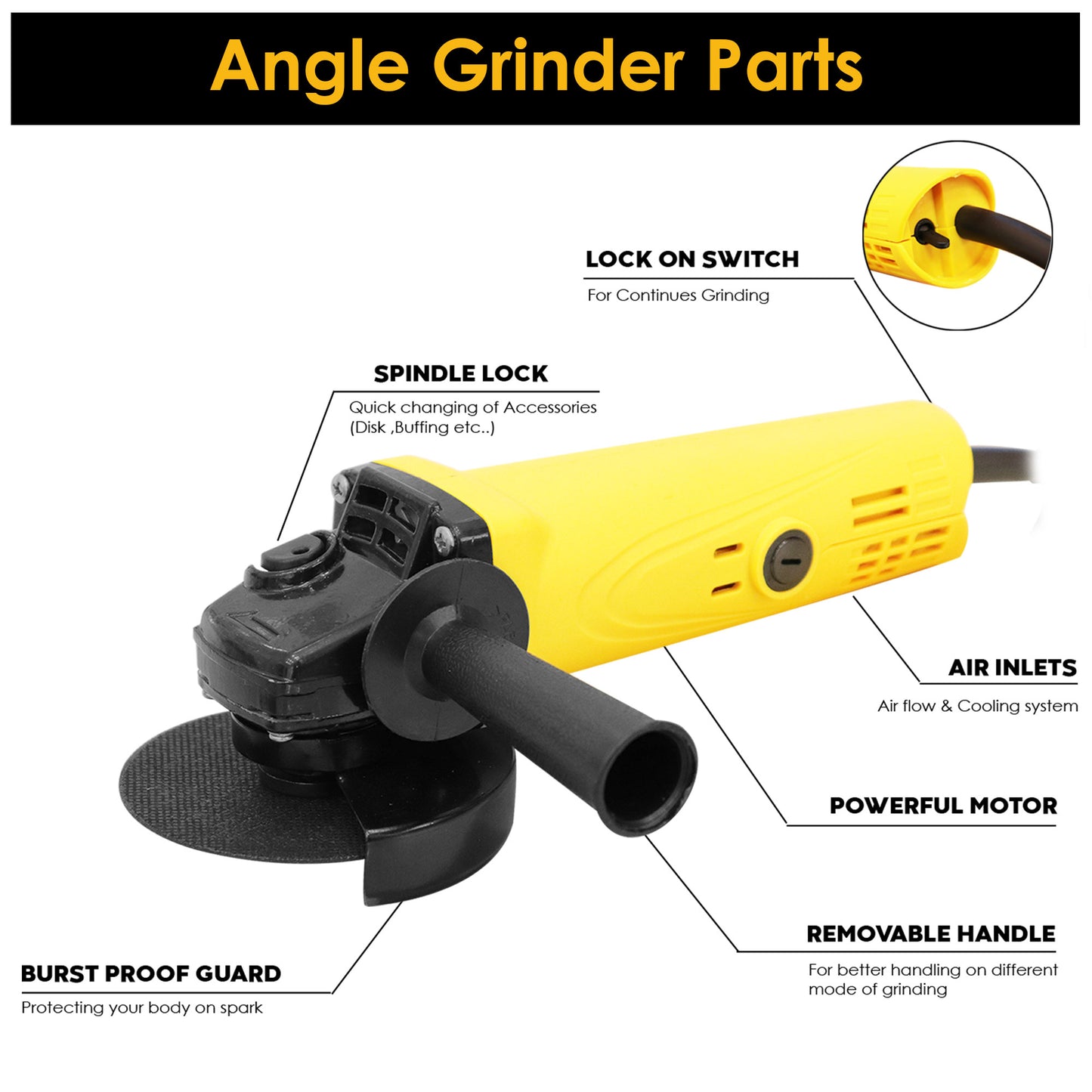 720W Angle Grinder