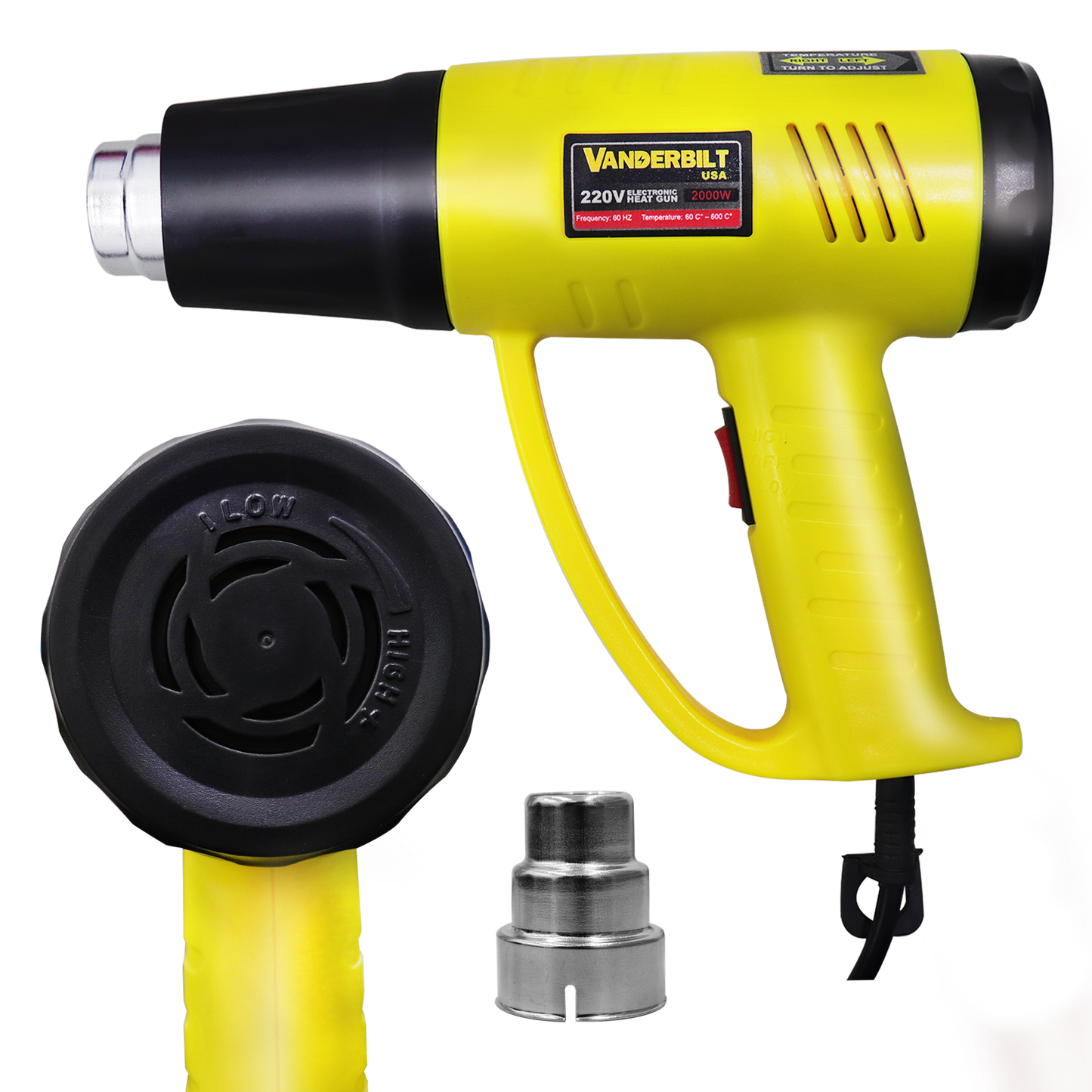 Vanderbilt hot air tube 2000W high power hot air tube heat gun