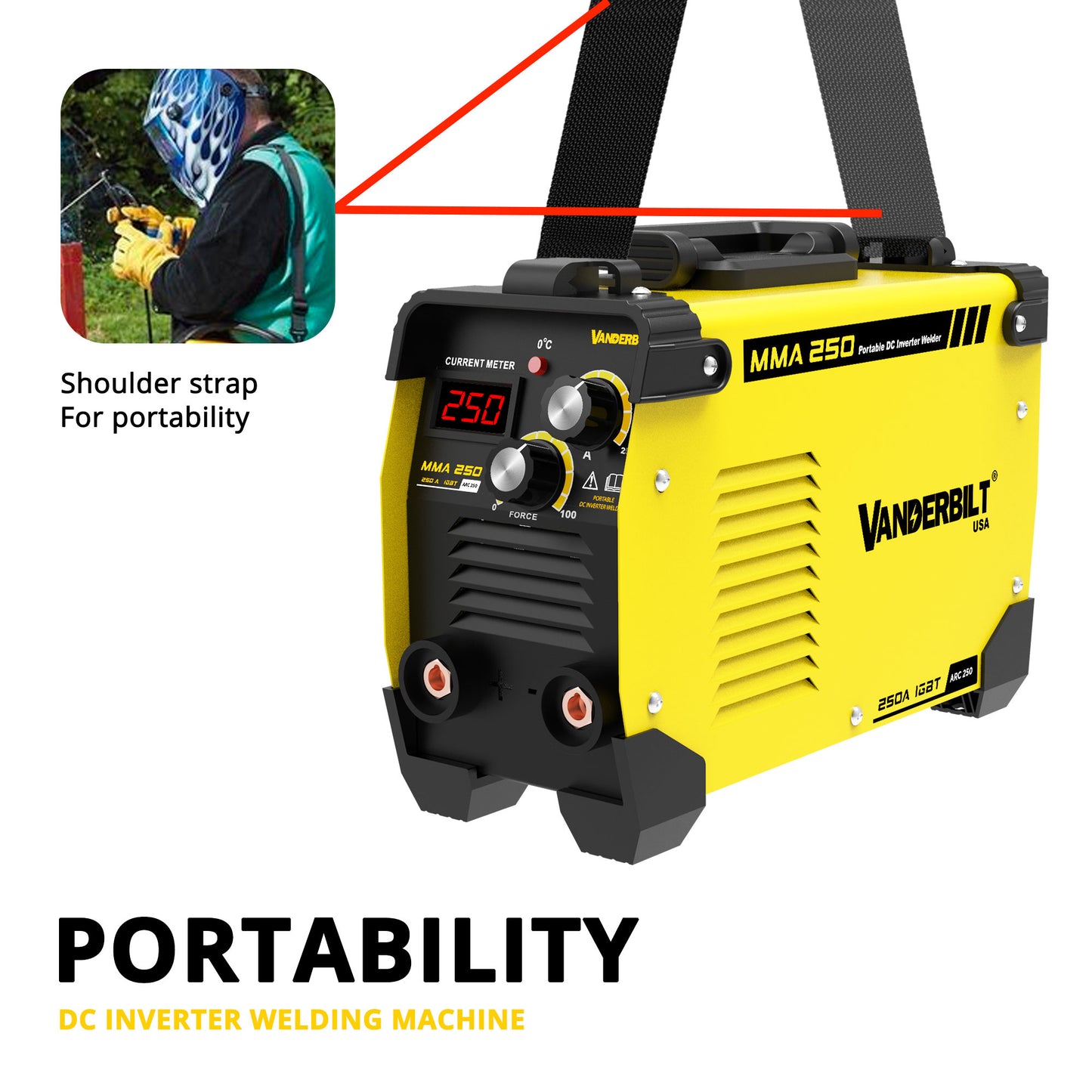 MMA 250 IGBT Inverter Welding Machine Portable